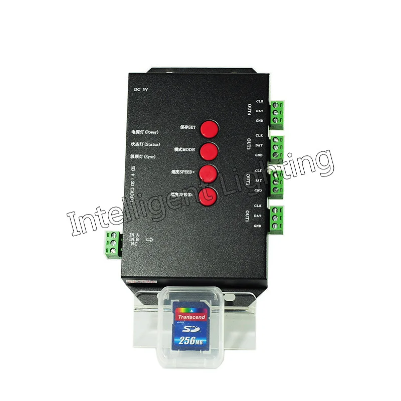 

T-4000S controller SD card led controller T4000 with max 1024 pixel every port for WS2811 WS2801 WS2803 LP6803