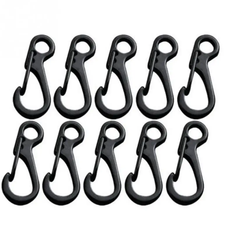 

10 Pcs Parachute Cord Backpack Mini Tactical Keychain Spring Clasps Hang Buckle Tactical Survival Gear