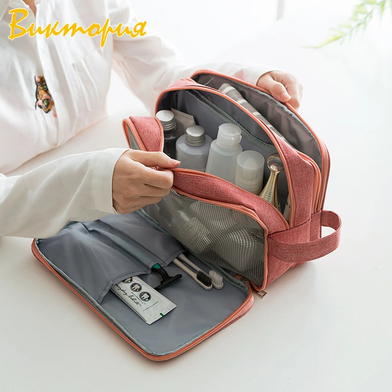 

Multifunction makeup bag women/men Travel Organizer Dry wet separation Handbag High capacity Insert practical Cosmetic bag