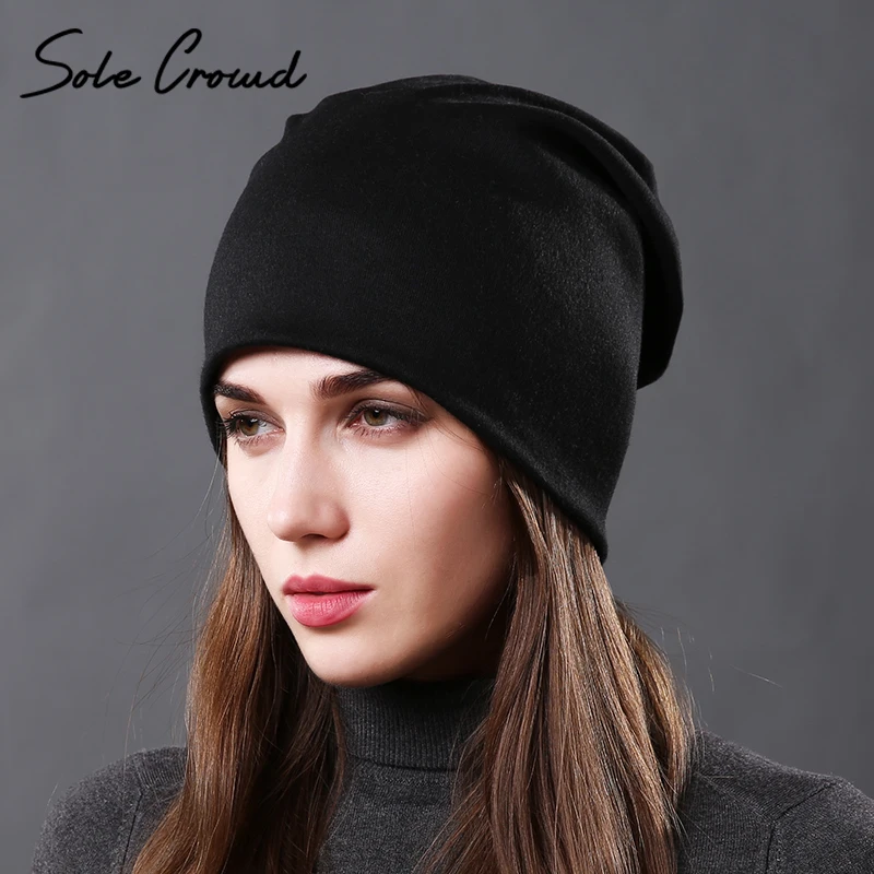 

[Sole Crowd] Unisex classic autumn women cotton hats winter warm knitted cap for men fashion female skullies beanies hip hop hat