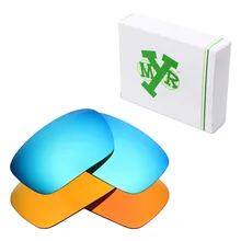 2 пары Mryok поляризованные Сменные линзы для солнцезащитных очков Оукли Badman Fire Red& Ice Blue