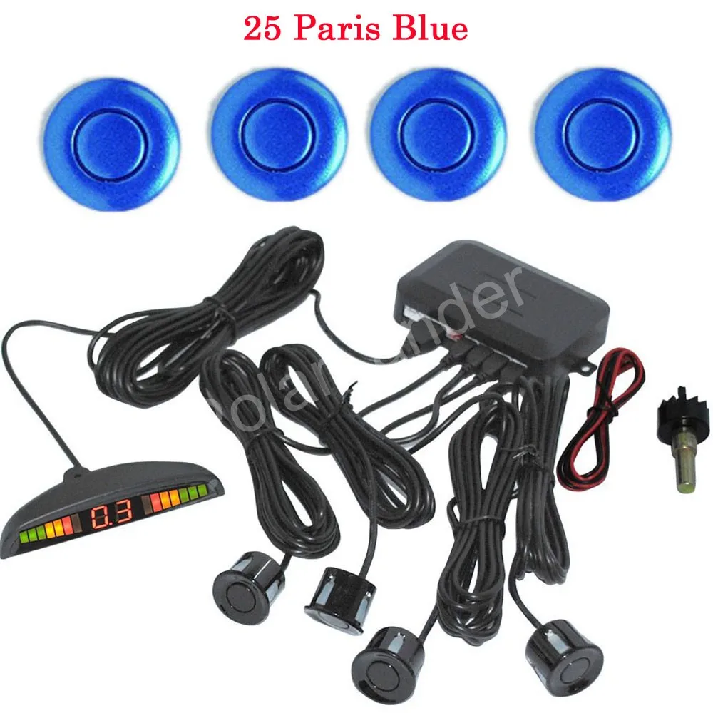 factory price sale 4 Sensors Buzzer LED Parking Sensor Kit Display Car