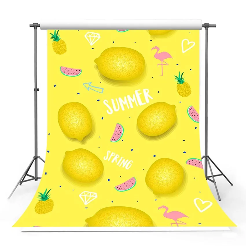 

MEHOFOTO Vinyl Photography Background Colored Cartoon Fruit Diamond Lemon Custom Background Children Backdrops for Photo Studio