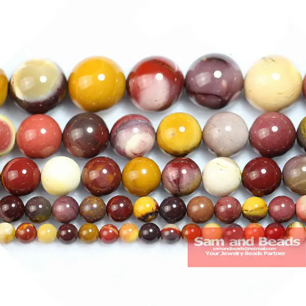 

Free Shipping Natural Stone Mookaite Round Beads 16" Strand 4 6 8 10 12MM Pick Size For Jewelry Making MB01