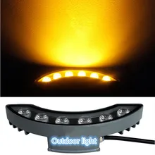 10 шт./лот 12 Вт светодиодный гофрированная лампа Теплый/Холодный белый/красный/желтый/зеленый светодиодный уличный свет луны Водонепроницаемый Открытый Пейзаж AC85-265V