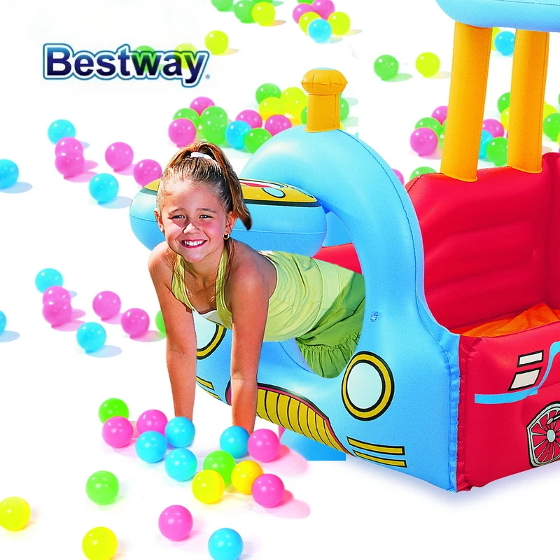 52121 Bestway 129x91x89 см поезд игровой центр для детей 5" x 36" x 3" надувной детский батут поезд