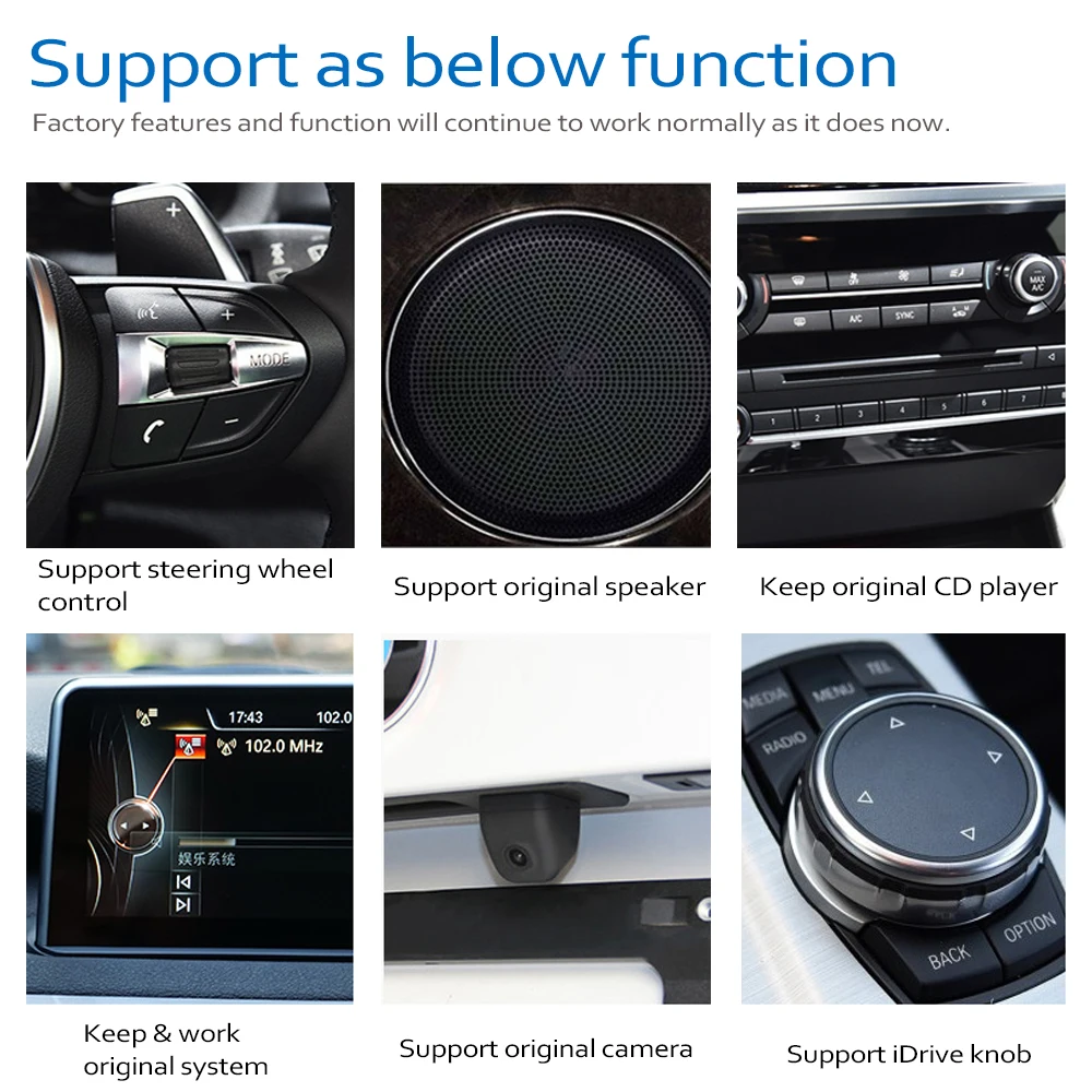 Perfect Android 8.0 up Car Radio GPS DVD Multimedia Player For BMW 3 Series 2018~2019 EVO Original Style Touch Screen Google System 3