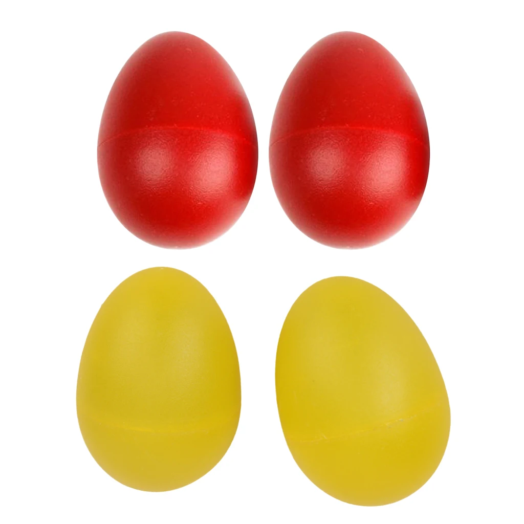 2 Pair Musical Maraca Hand Shaker Plastic Sand Egg Percussion Kids Children Toy
