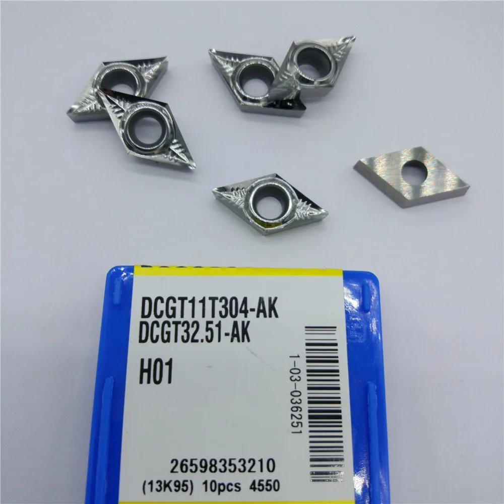 Твердосплавные пластины для ЧПУ DCGT11T304 AK H01 DCGT32.51 10 шт.| |