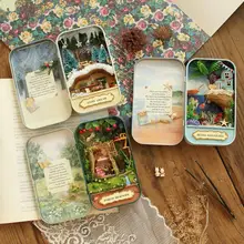 3 комплекта DIY мини коробка театр кукольный дом Кукольный домик Миниатюрный набор мебели w/светодиодный светильник игрушка Настольный орнамент подарок на день рождения