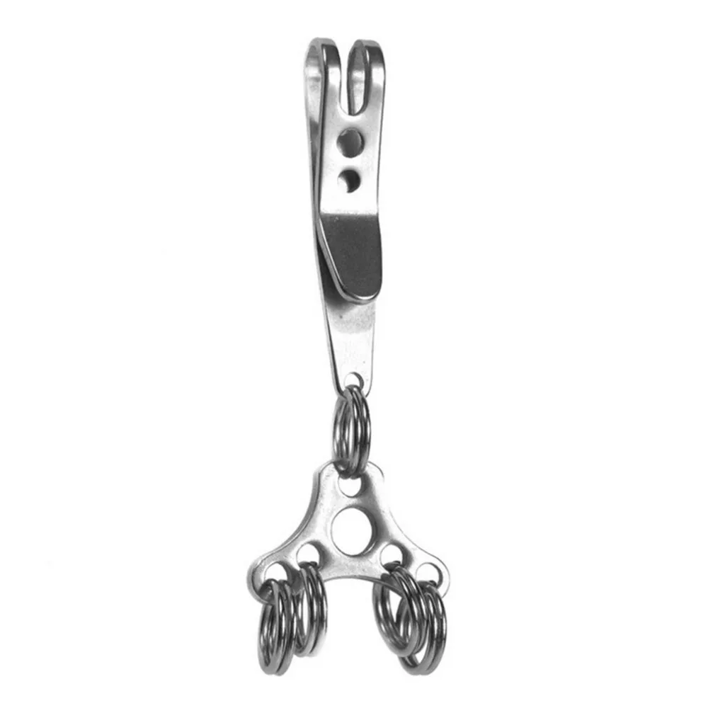 

2018 Stainless Steel Mini Pocket Suspension Clip With UFO Buckle Set EDC Outdoor Camping Hiking Quicklink Travel Kits Tool