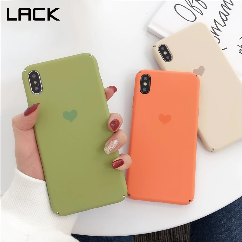 Матовый Жесткий чехол для телефона с сердечками iPhone 7Plus 6 6S 8 X XS Max XR полная защита