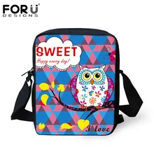 Forudesigns мультфильм сова печати Для женщин сумка через плечо мешок для школьников мини-книга щитка сумка feminina sac основной