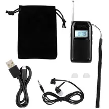 FM 76-108 MHZ Mini FM Radio Pocket FM MW Radio Receiver Digital Tuning Stereo MP3 Music Player