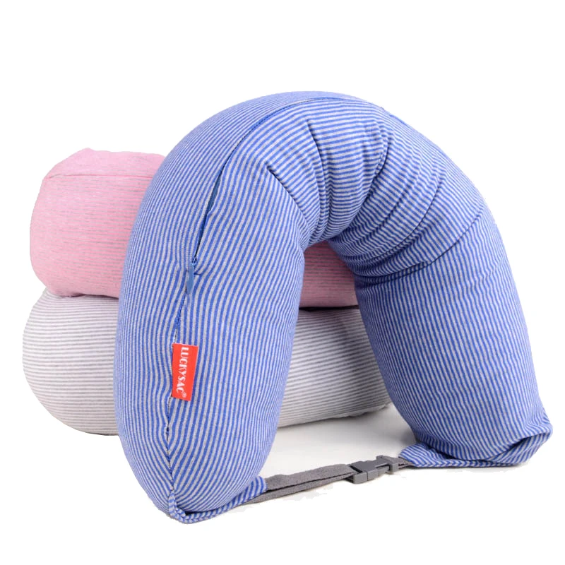 2017 Novo Pescoço Protegendo Travesseiro Tipo U  Particle Cheio  Viagens Cochilo À Tarde Volta Almofada  Saco De Feijão Preguiçoso sofá Companheiro