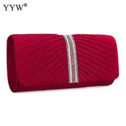 Высокое качество, красная сумочка-клатч, плиссированная вечерняя сумка из полиэстера, брендовые роскошные женские сумки, оптовая продажа