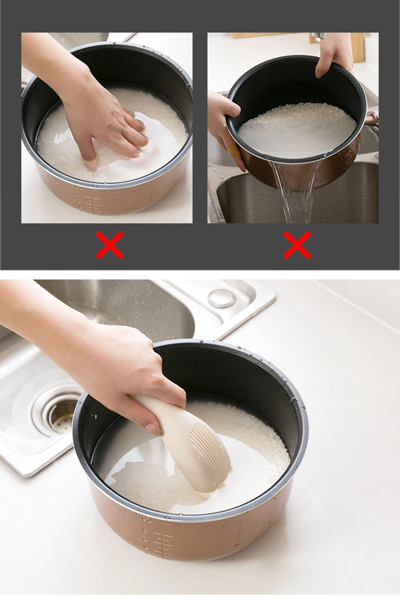TUUTH PP Funnel Strainer Spoon Kitchen Rice Washing Colander Kitchen Accessories B2