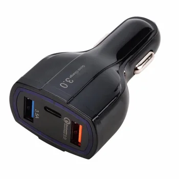 

Fast Car Charger with Quick Charge 3.0 Dual USB Ports Type-C Charging Port NJ88
