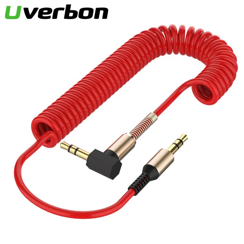 

Spring 3.5mm Audio Cable 3.5 Jack Male to Male L-type Aux Cable Headphone Code for Car Xiaomi Mix Huawei P30 Samsung Galaxy