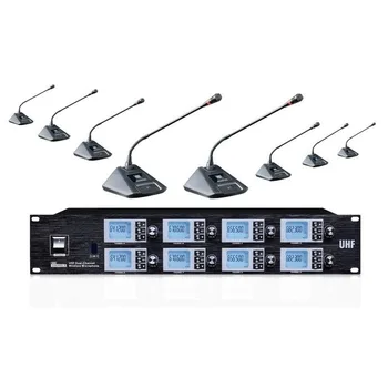 

Bolymic Gooseneck Microphone 8 channels Wireless Conference microphone system for church school speech meeting