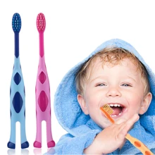 Цвет в случайном порядке! 3 шт./компл. ультра зубная щетка с мягкой щетиной мультфильм улыбка антибактериальные зубные щетки для детей гигиена полости рта