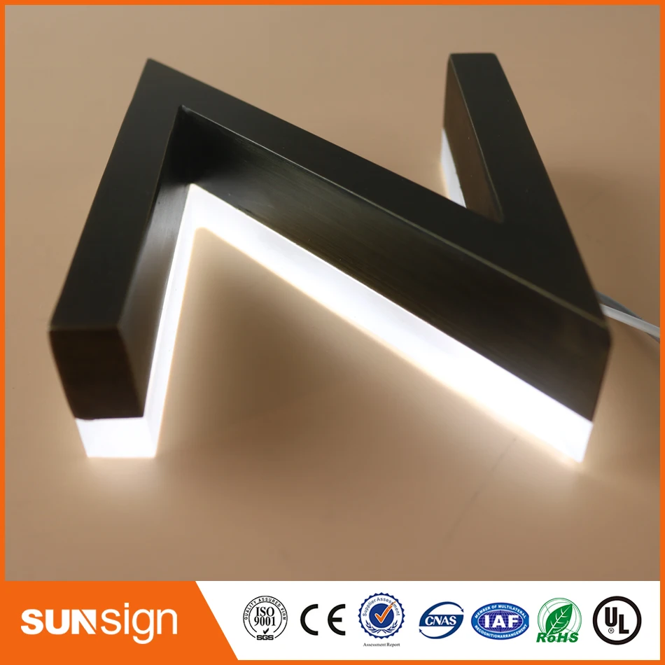 Китай производитель OEM пользовательские letras luminosas буквы с подсветкой задней стенки знаки