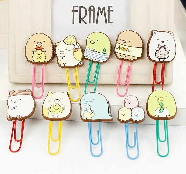 

10pcs/Lot Cute Summiko Gurashi Paper Clip Bookmark Promotional Gift Stationery School Office Supply Escolar Papelaria