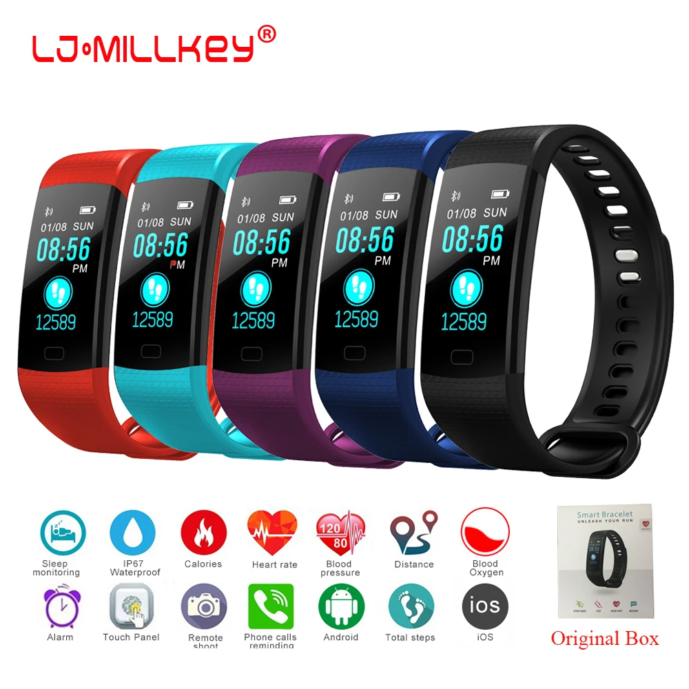 

M3 Smart Watch Heart Rate Monitor Fitness Tracker Smartwatch Color Screen Blood Pressure Pedomater PK Mi Band 3 Y5 115Plus