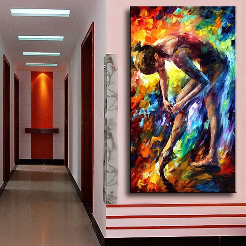 Large-Sexy-Women-Dancer-Pictures-Modern-Home-Decor-Hand-painted-Abstract-Figure-Oil-Paintings-on-Canvas