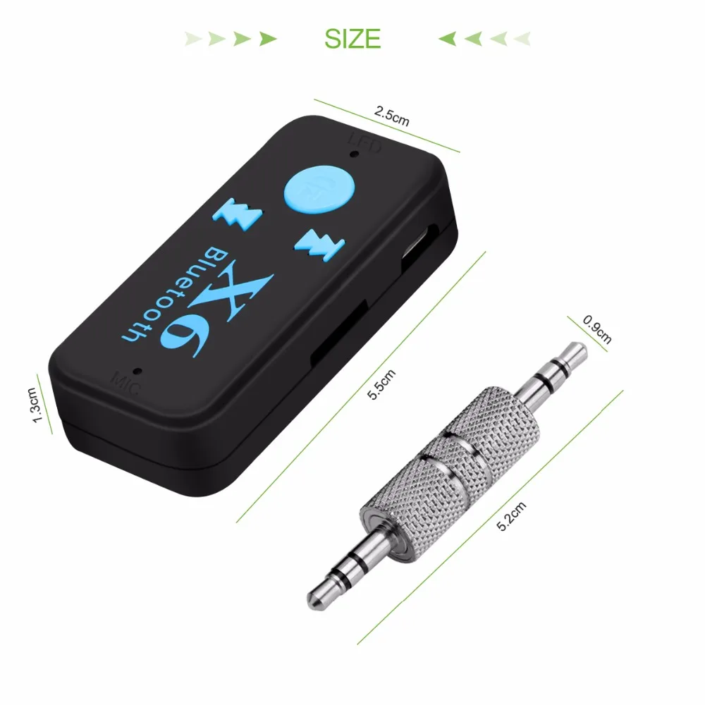 3,5 мм Bluetooth V4.1 приемник Музыка Аудио Адаптер Перезаряжаемые Портативный хэндс-фри для машины с картой TF слот для Динамик автомобильная стереосистема