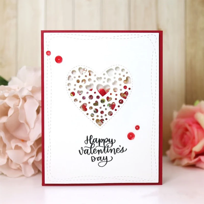 

Hollow Out Hearts Metal Cutting Dies 2019 New Diecuts for DIY Scrapbooking Album Embossing Paper Cards Making Crafts Supplies