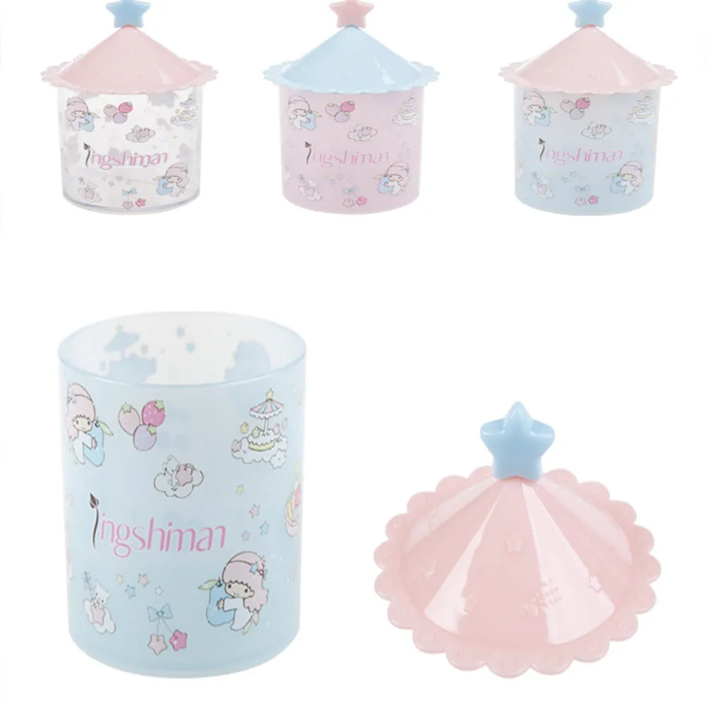 

Plastic Cute Cotton Ball Swabs Stick Storage Box Cosmetic Container Holder Makeup Case Random Color