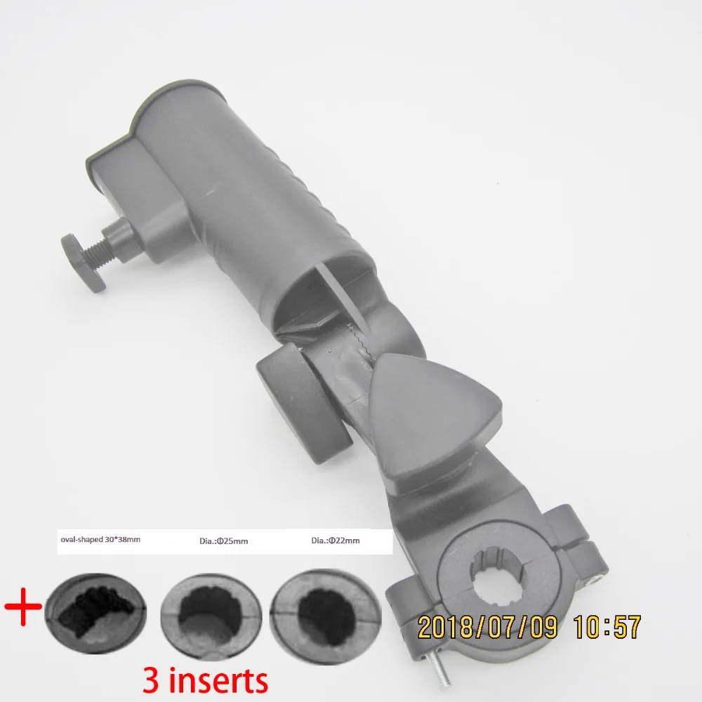 Heavy Duty Golf Push Cart Umbrella Holder 360 Degrees Adjustable Angle Universal for Golf Cart/Stroller/Wheelchair/Bike 3