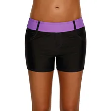 Купальные шорты размера плюс, два раздельных купальных бикини, купальные брюки, женские пляжные спортивные шорты N30