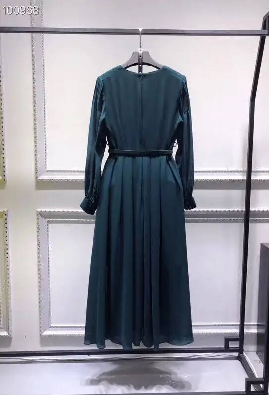 Высококачественное Брендовое Новое весенне-летнее платье модное женское Плиссированное ТРАПЕЦИЕВИДНОЕ элегантное желтое черное зеленое платье для женщин