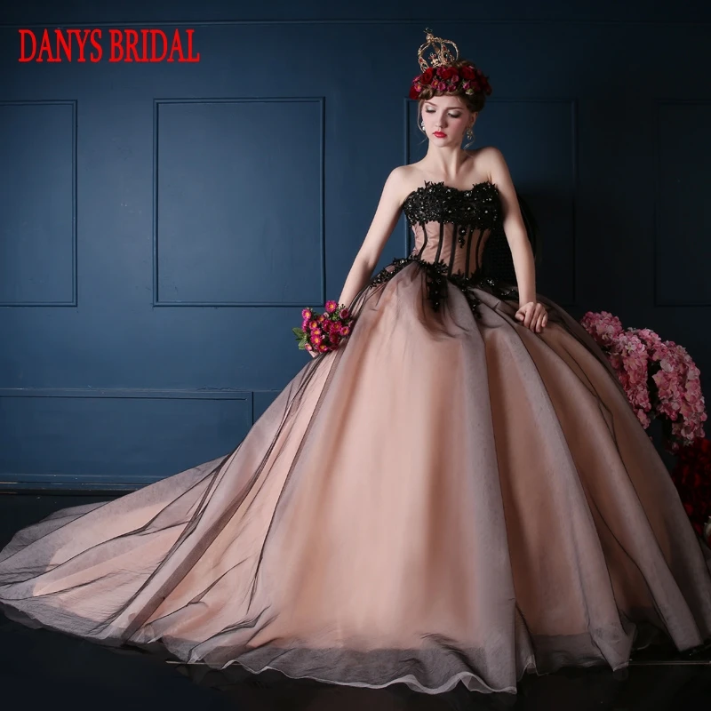 Black Ball Gown Princess Quinceanera Dresses Girls Beaded Sweetheart Masquerade Sweet 16 Dresses Ball Gowns