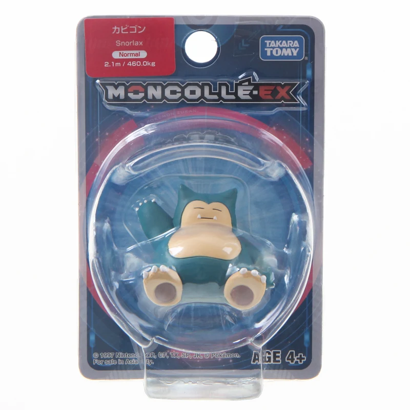 Takara Tomy Покемон монколл-EX Sun Moon мини игрушка Коллекция фигурка снорлакс Новинка в