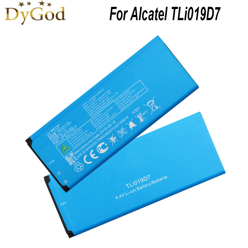 DyGod 2000 мА/ч TLi019D7 Батарея для Alcatel Работает с любым оператором 1 5033 5033D 5033X 5033Y 5033A 5033T