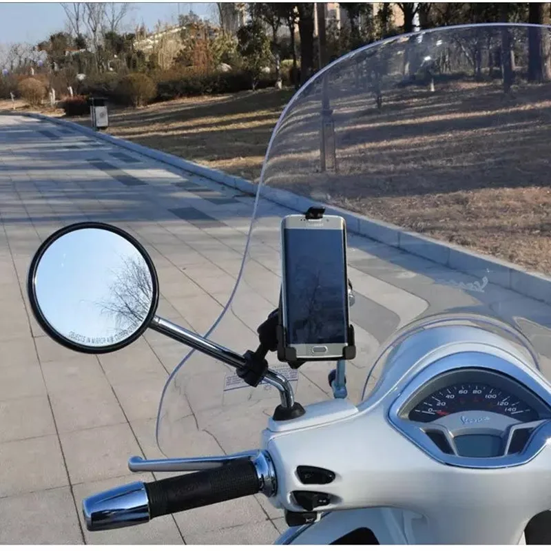 

Motorcycle Rear View Mirror Rail Base Car Headrest Rails with 1 inch + Double Socket Arm Cell Phone Mount Holder for ram mount