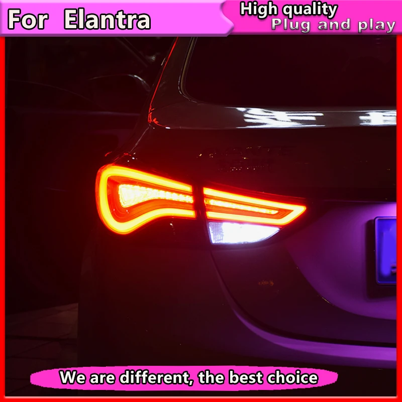 4 шт. автомобильный головной светильник для hyundai Elantra задний светильник s 2011- для Elantra светодиодный задний фонарь+ сигнал поворота+ тормоз+ задний светодиодный светильник