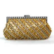 Wholesale 5*Diamond hand bag gold lace skirt dinner