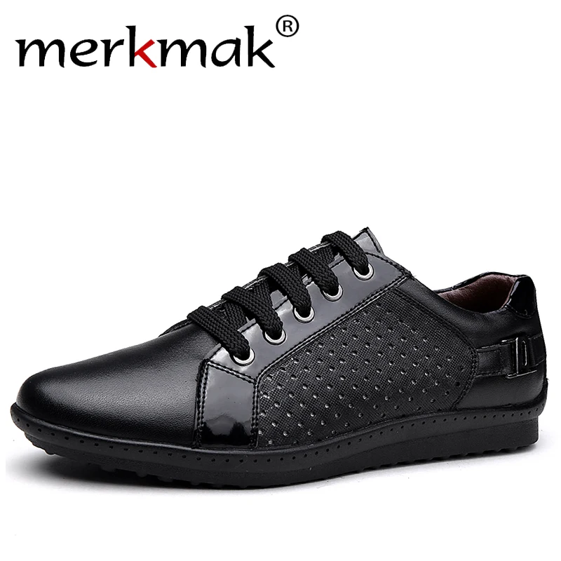 Merkmak Luxury Brand 2018 Summer New Men Shoes Breathable Holes Mens ...