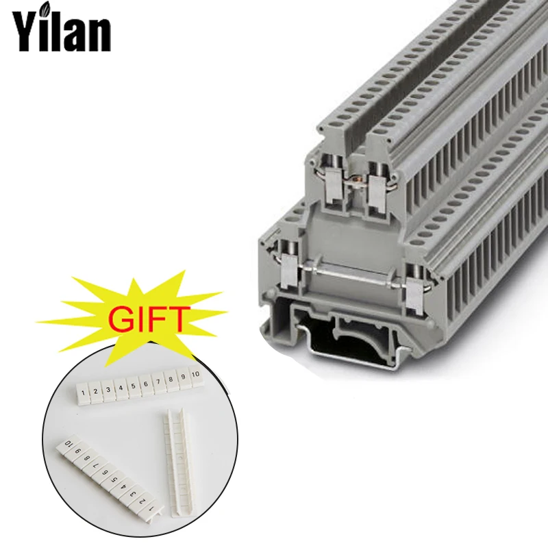 Купить 50 шт./кор. ukk3 Дин-рейку универсальный класс клеммные блоки ...