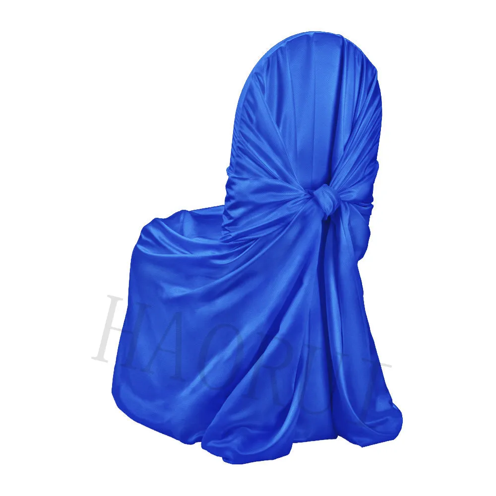 Free Shipping 100 pcs Universal Satin Royal Blue Pillowcase Style Self