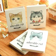 Креативные канцелярские принадлежности ретро hardfacing notebook портативный студенческий Дневник Блокнот ручка этого очаровательного кота голые