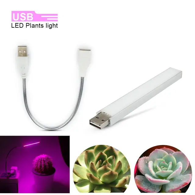 Led grow light 3W DC5V 2835 USB Rechargeable led lamps for plants grow
