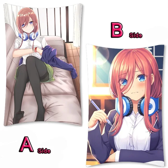 Аниме Go-Toubun no Hanayome Nakano Ichika Nino Miku Dakimakura обнимающий чехол для подушки для тела, наволочка для подушки, наволочка, 2WAY 35x55 см - Цвет: 05