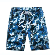 Пляжные шорты для мальчиков-подростков, Гавайи г., спортивные летние детские шорты для плавания камуфляжные шорты для серфинга от 7 до 14 лет, быстросохнущие шорты