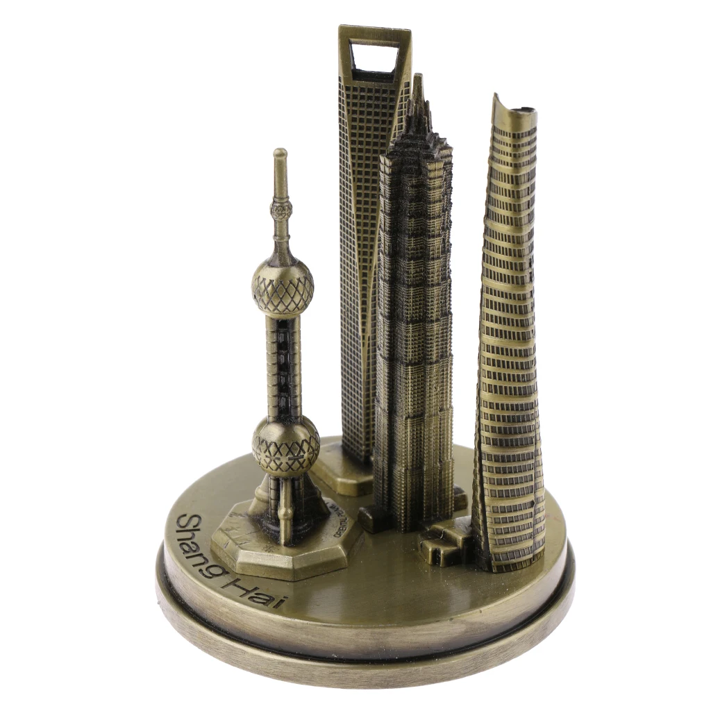 SHANGHAI SKYLINES ARCHITECTURE BUILDING REPLICA COLLECTIBLE SOUVENIR 4.3'' | Дом и сад