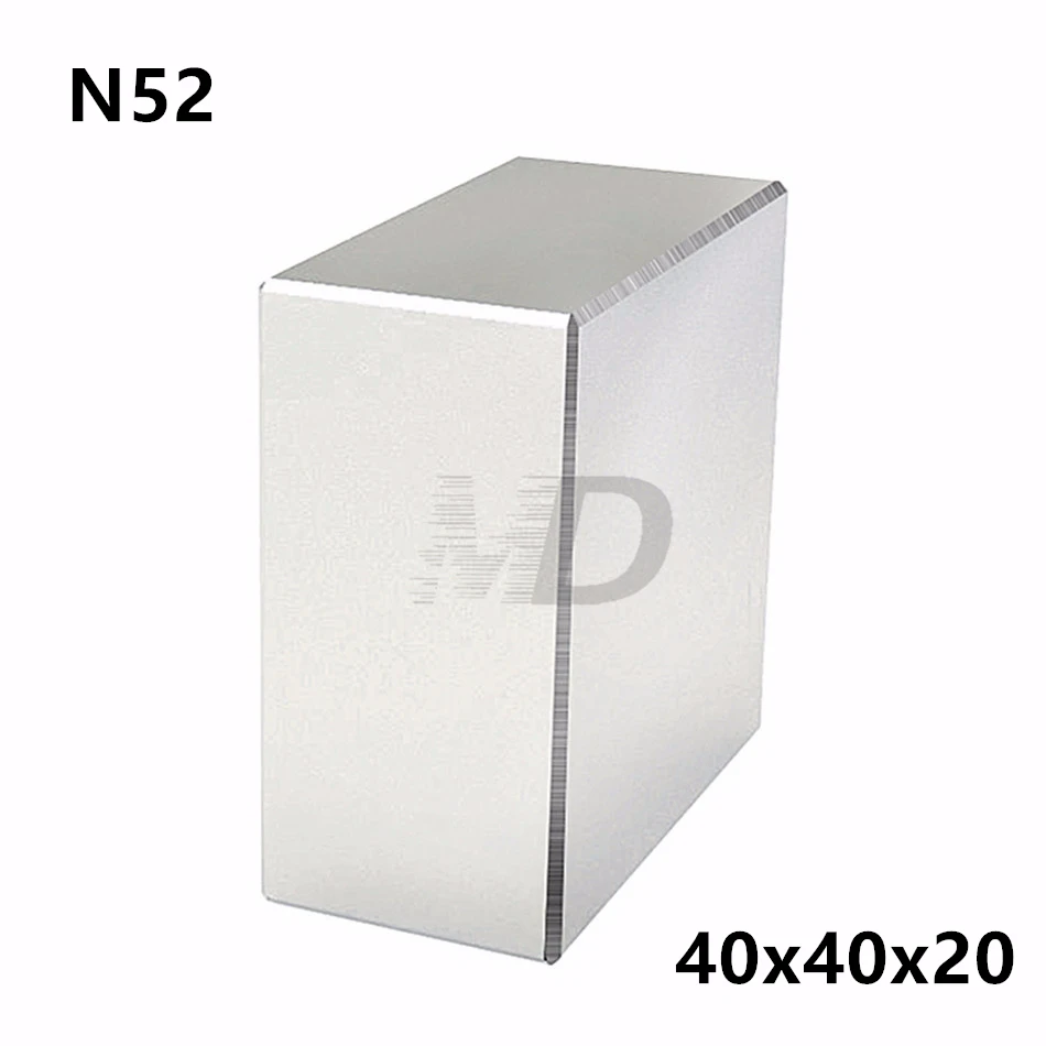 Max Magnets Super Strong Large 1.5” Neodymium Large Block 40x40x20 Rare Earth 